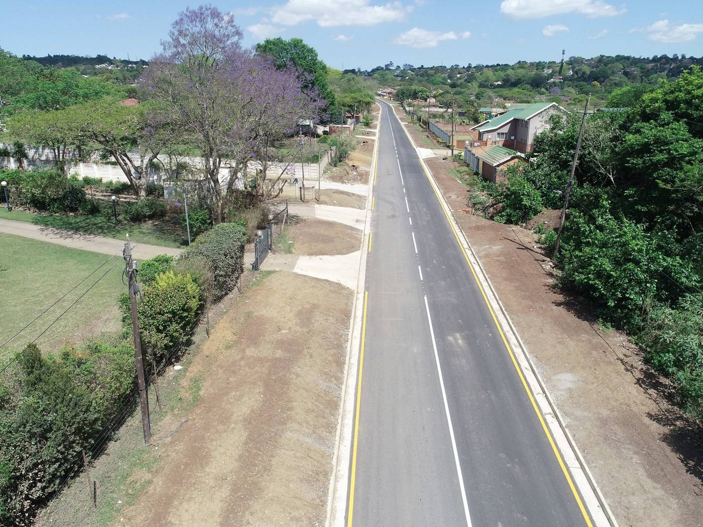 Completed residential paved road, KwaZulu-Natal